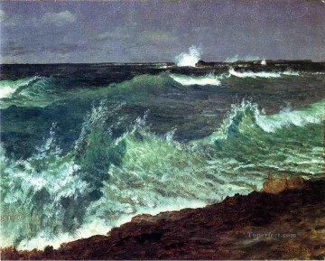 Seascape luminism seascape Albert Bierstadt Beach Oil Paintings
